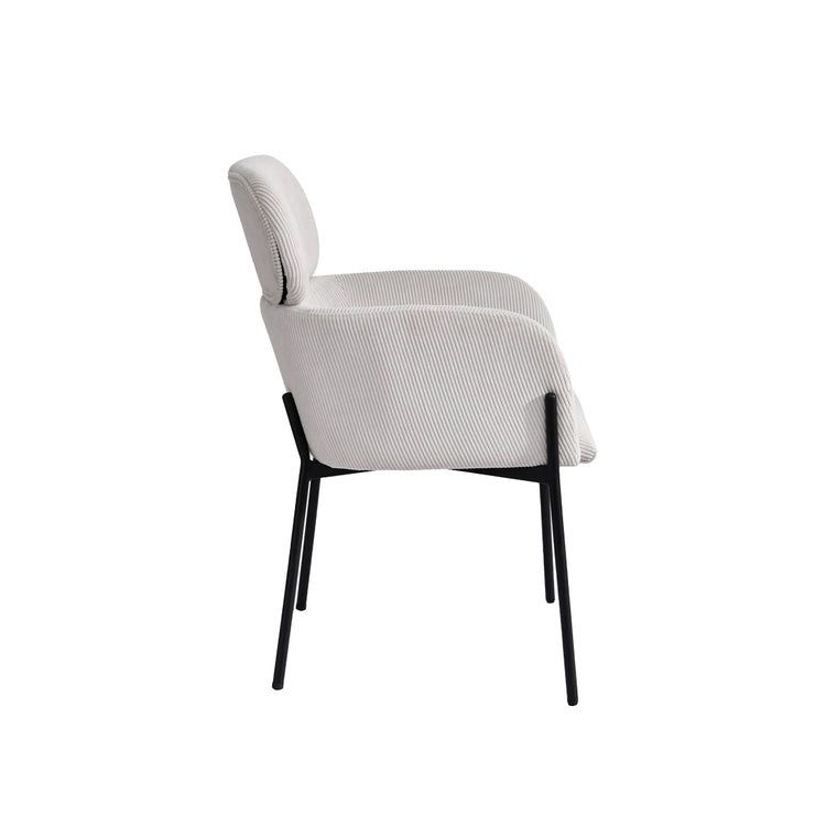 Allegra Dining Chair | Corduroy White