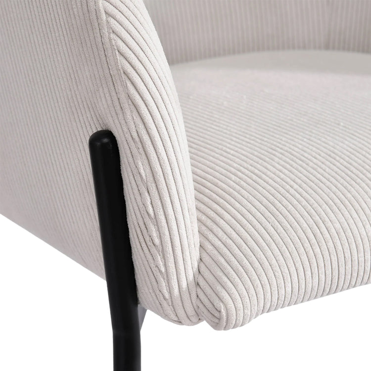 Allegra Dining Chair | Corduroy White