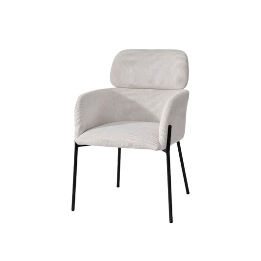 Allegra Dining Chair | Corduroy White