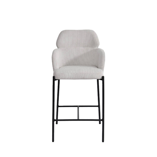 Allegra Counter Stool | Corduroy White