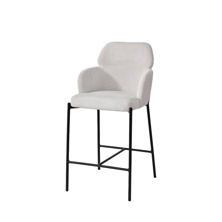 Allegra Counter Stool | Corduroy White