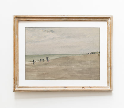 Vintage Nautical Landscape Art Print L0108