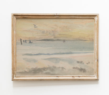 Vintage Coastal Landscape Art Print L0103