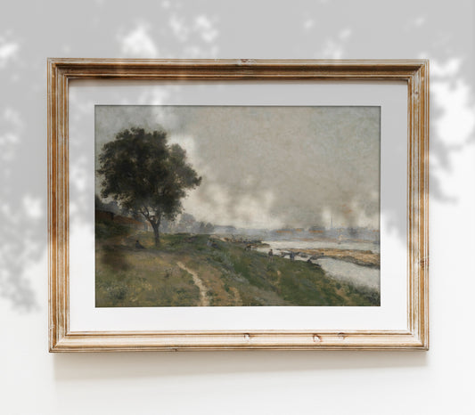 Vintage Overcast Landscape Art Print L0162