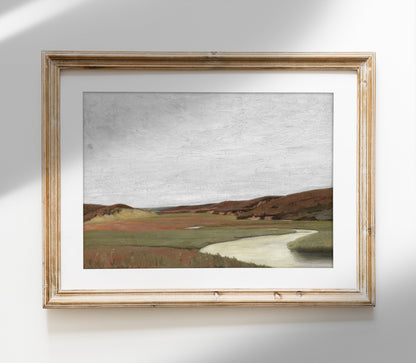 Vintage Overcast Landscape Art Print L0216