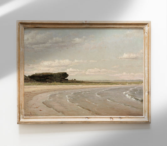 Vintage Coastal Pastel Landscape Art Print L0217