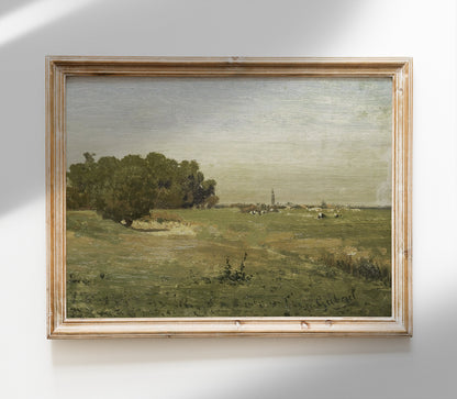 Vintage Earth Tones Landscape Art Print L0221A