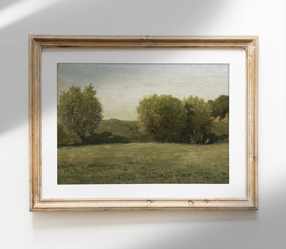 Vintage Earth Tones Landscape Art Print L0221B