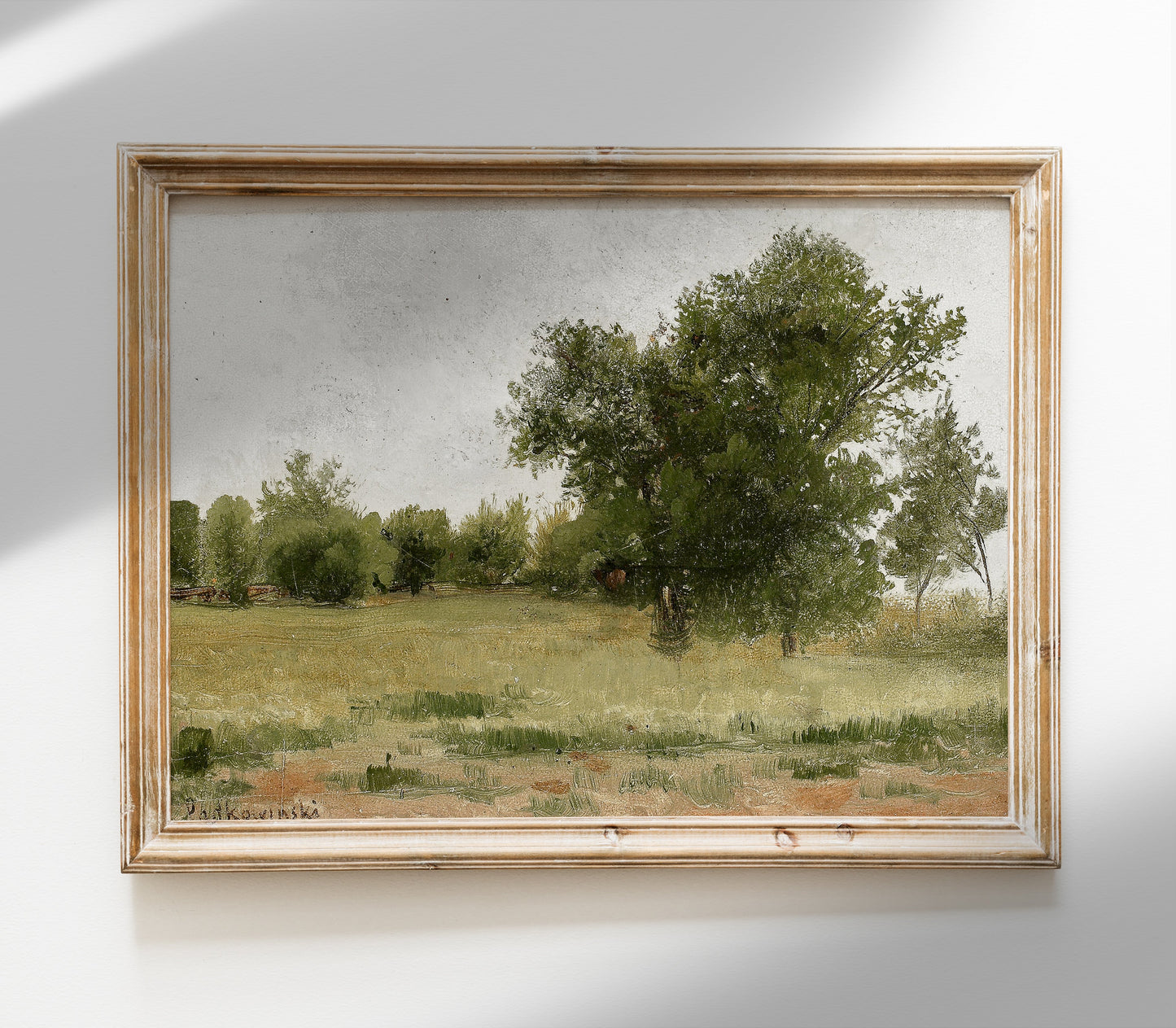 Vintage Warm Earth Tones Landscape Art Print L0222