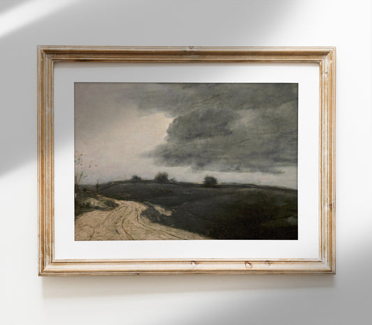 Moody Muted Landscape Art | Vintage Overcast Art Print L227