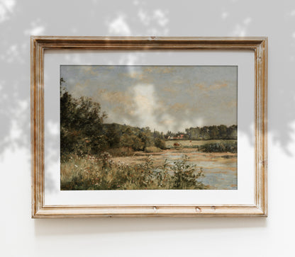 Vintage Field Landscape Art Print L0110