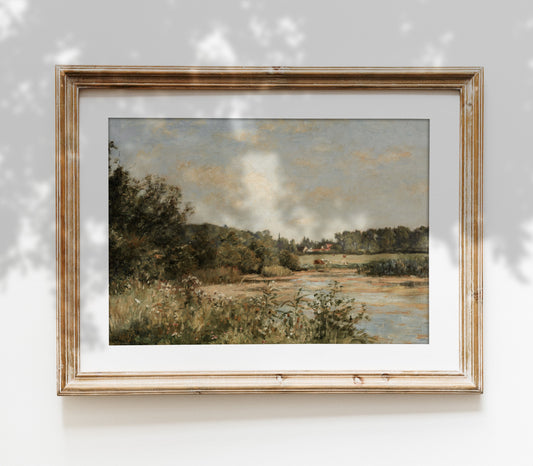 Vintage Field Landscape Art Print L0110