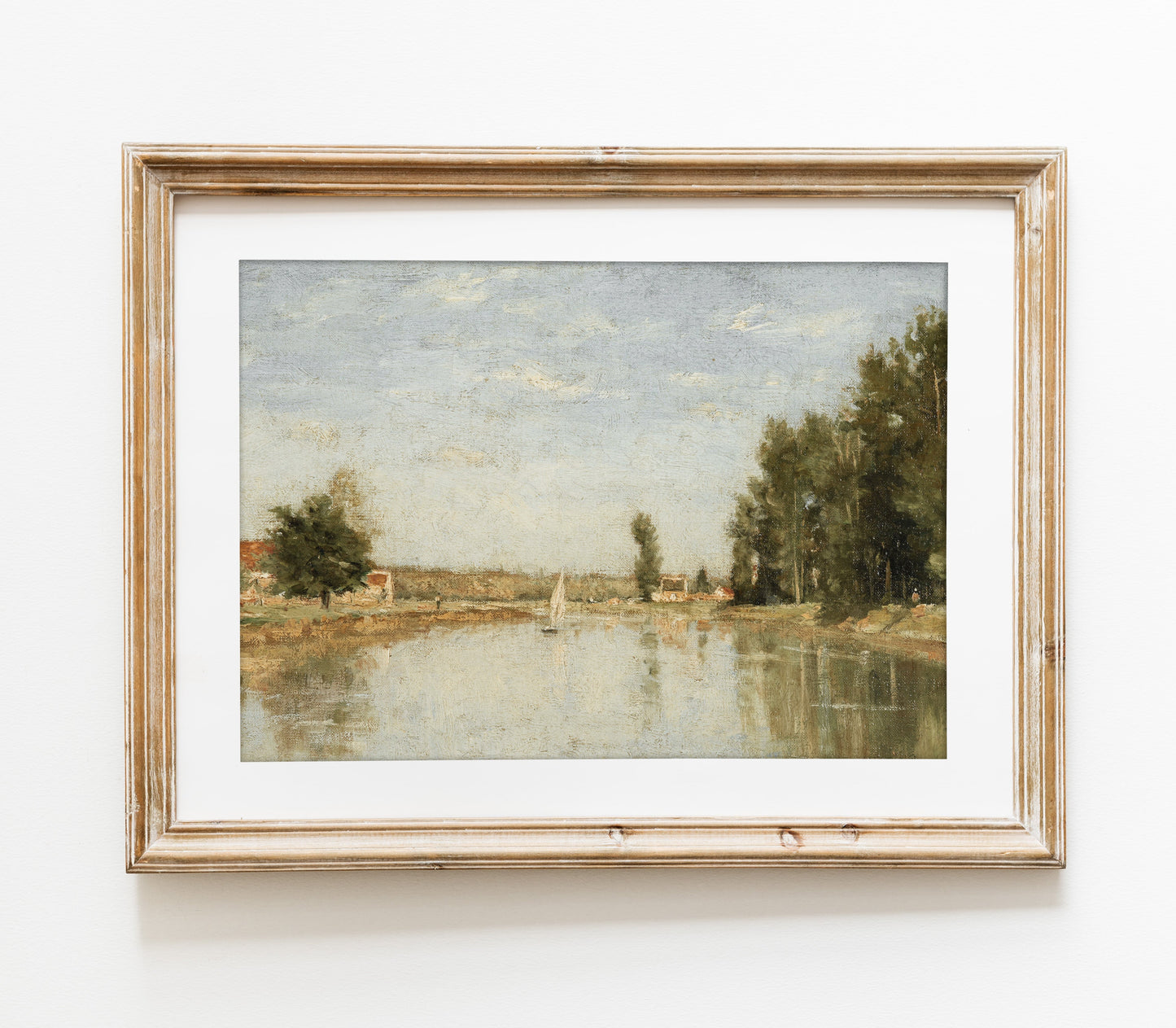 Vintage Nautical Landscape Art Print L0111