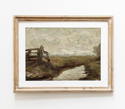 Vintage Farm Landscape Art Print L0117