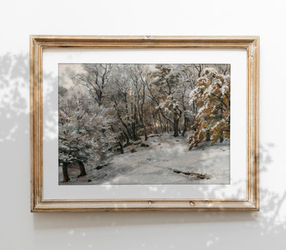 Vintage Winter Landscape Art Print L0119