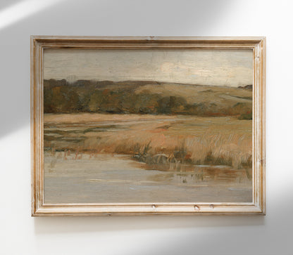 Vintage Warm Autumn Landscape Art Print L0125