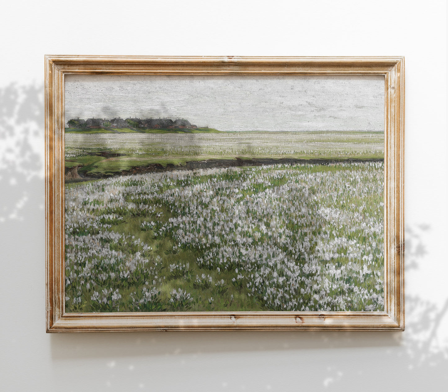 Vintage Floral Field Landscape Art Print L0160