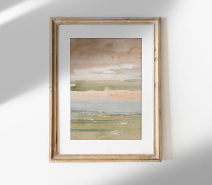 Watercolor Pastel Landscape Art Print L0198