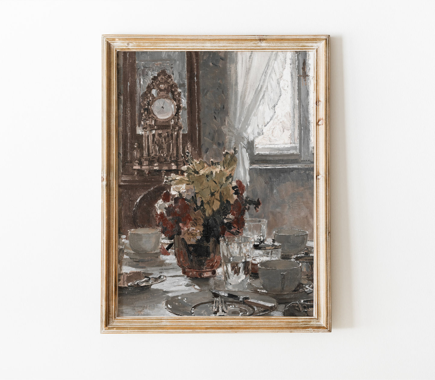 Antique Floral Vase Still Life Art Print S0208