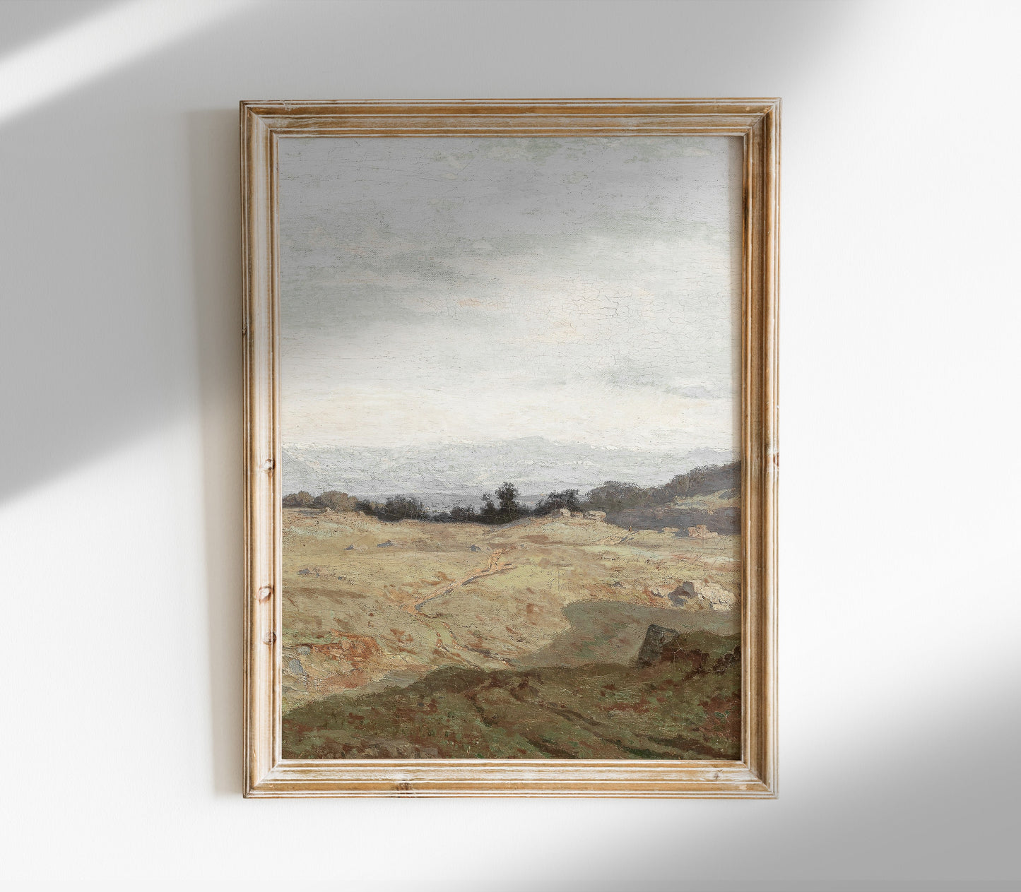Vintage Landscape Overcast Painting L0223B