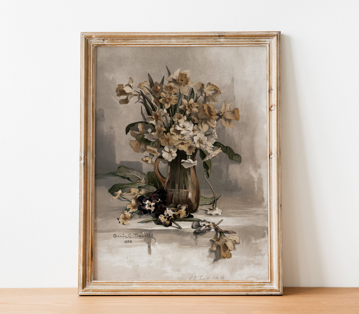 Vintage Floral Vase Still Life Art Print S0206