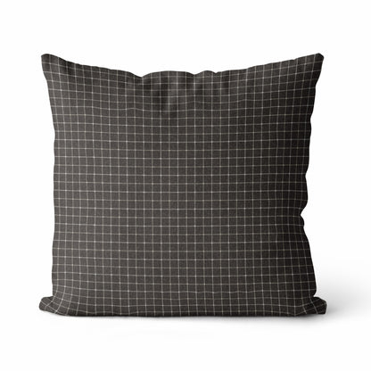 Theron | Grey Gridlock Pillow Cover