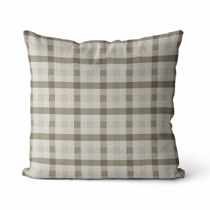 Quinton | Neutral Plaid Pillow Cover