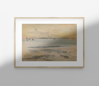 Vintage Coastal Landscape Art Print L0103