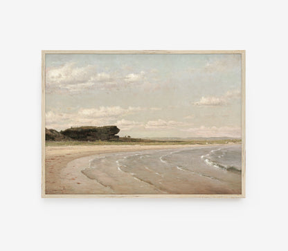 Vintage Coastal Pastel Landscape Art Print L0217
