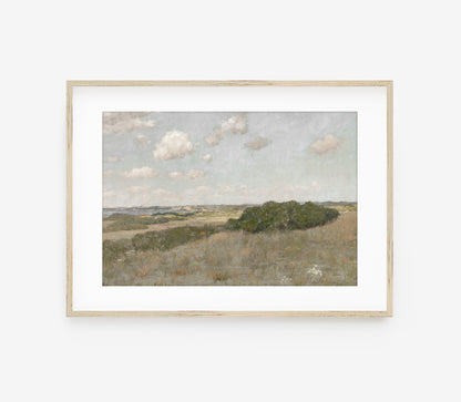 Vintage Muted Pastel Landscape Art Print L0218