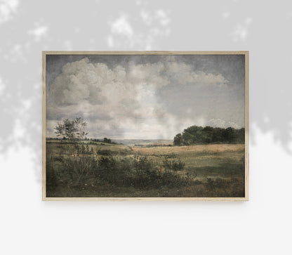 Vintage Muted Moody Landscape Art Print L0220