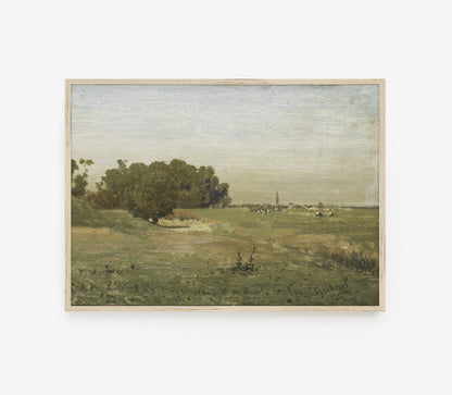 Vintage Earth Tones Landscape Art Print L0221A