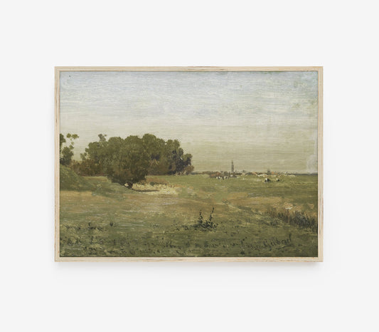 Vintage Earth Tones Landscape Art Print L0221A