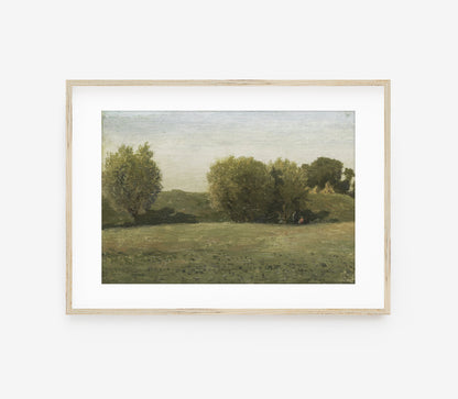 Vintage Earth Tones Landscape Art Print L0221B