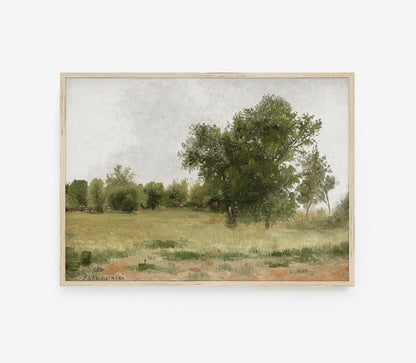 Vintage Warm Earth Tones Landscape Art Print L0222