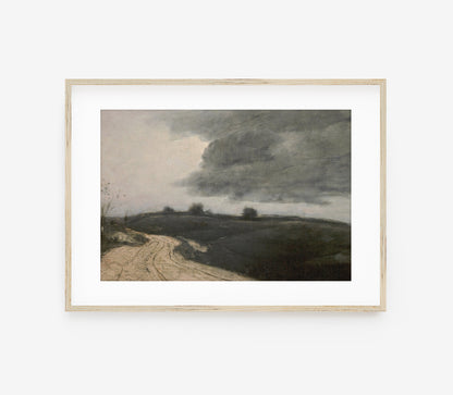 Moody Muted Landscape Art | Vintage Overcast Art Print L227