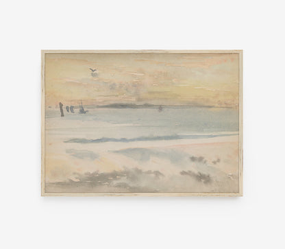 Vintage Coastal Landscape Art Print L0103