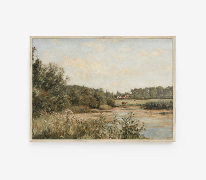 Vintage Field Landscape Art Print L0110