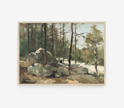 Vintage Trail Landscape Art Print L0138
