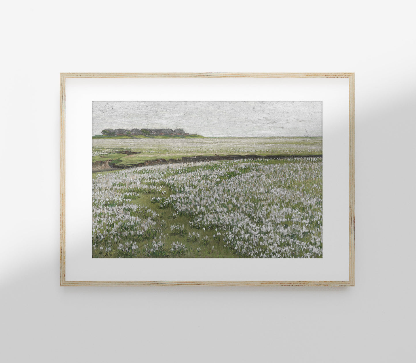 Vintage Floral Field Landscape Art Print L0160