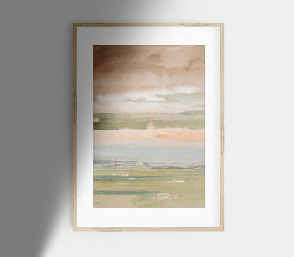 Watercolor Pastel Landscape Art Print L0198