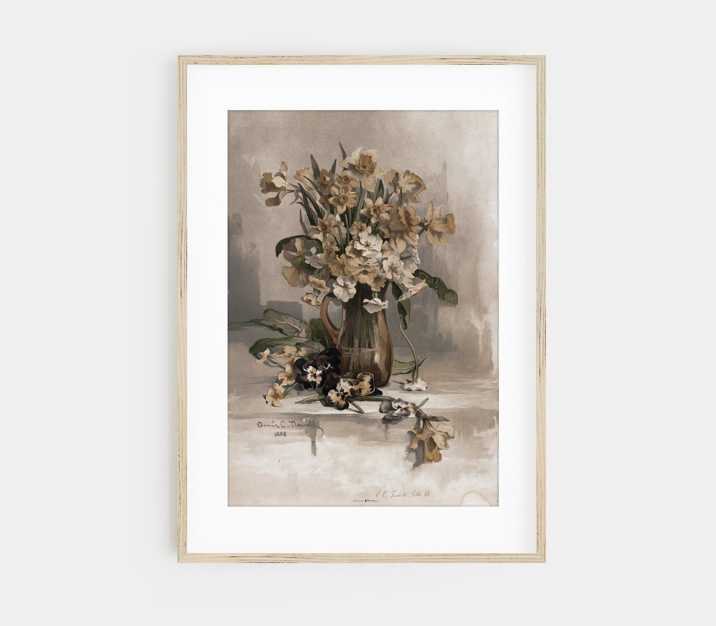 Vintage Floral Vase Still Life Art Print S0206