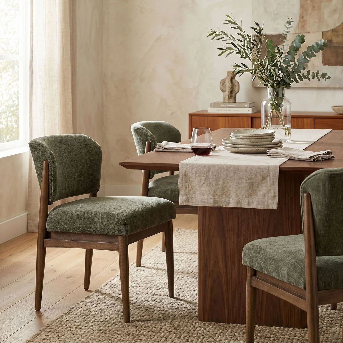 Athens Dining Chair | Olive Chenille (Set of 2)
