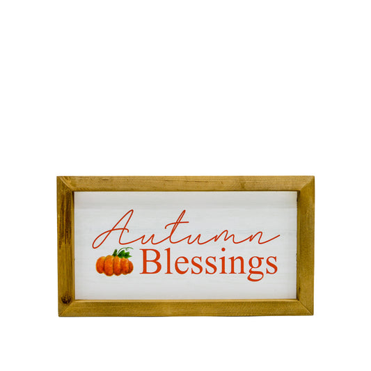 Autumn Blessings Wooden Sign