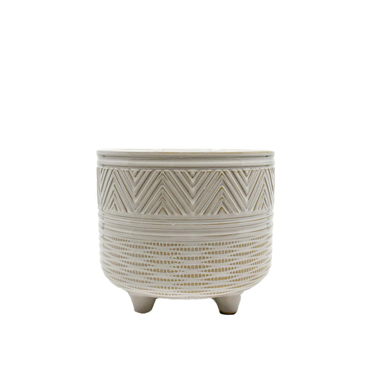 Azalia Embossed Ceramic Pot