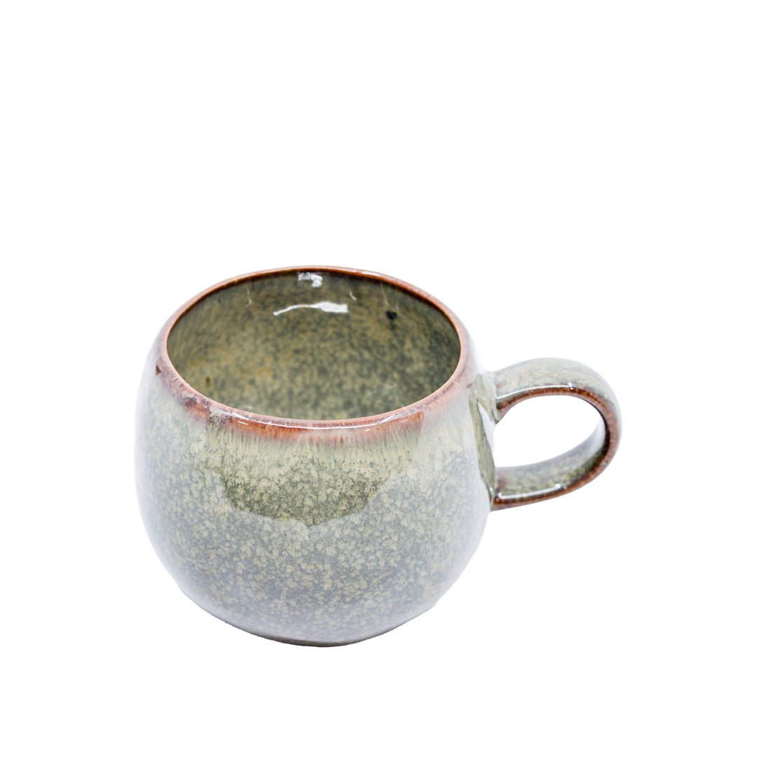 Cassia Glazed Bubble Mug - Speckle Green