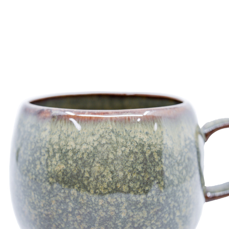 Cassia Glazed Bubble Mug - Speckle Green
