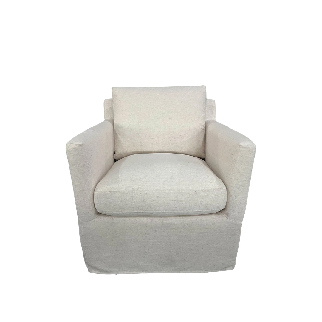 Heston Club Chair - Oyster Linen