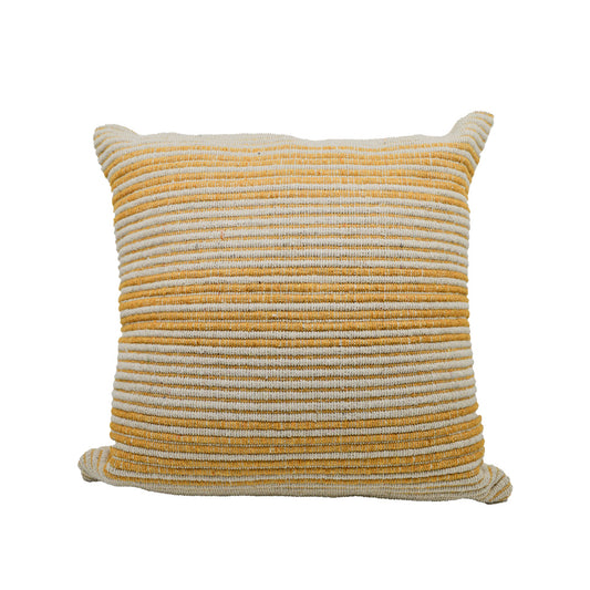 Cole Yellow & Natural Striped Cushion