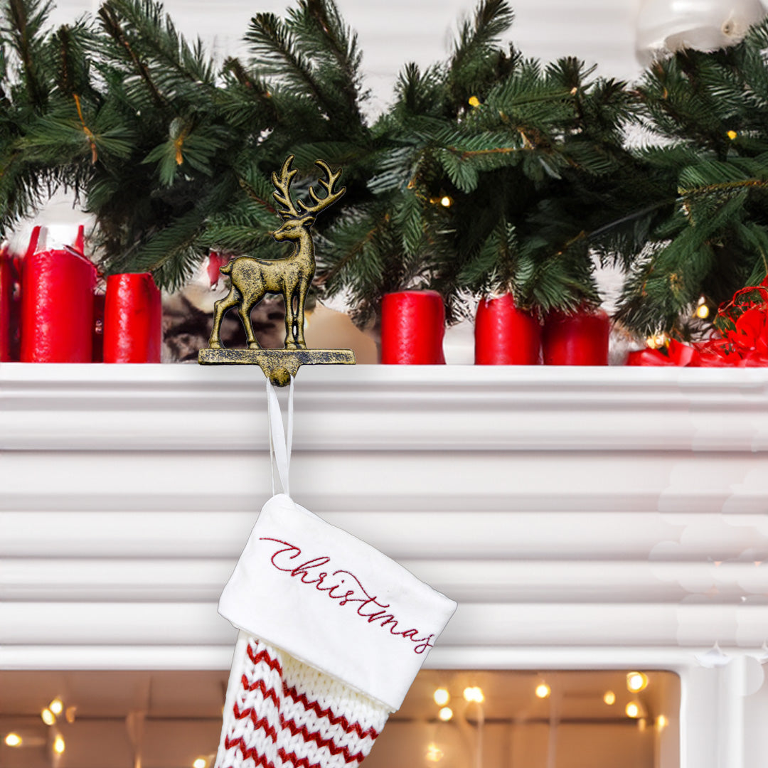 Gold Deer Stocking Holder